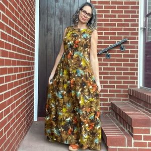 Vintage watercolor dress